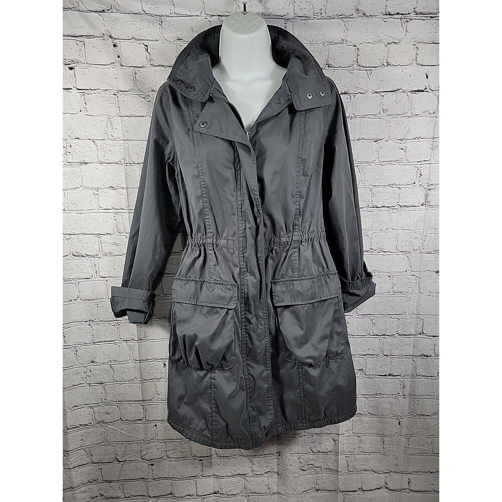 Mossimo Supply Co Lightweight Long legnth Hooded Cargo Chore Jacket Grey Med